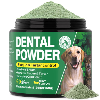 Kiuquty dental powder jar, mint flavor, 150g